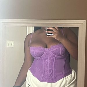 modern love corset purple